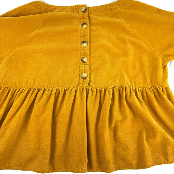 Anthropologie Maeve Maria babydoll button back corduroy blouse oversized small - Picture 13 of 14